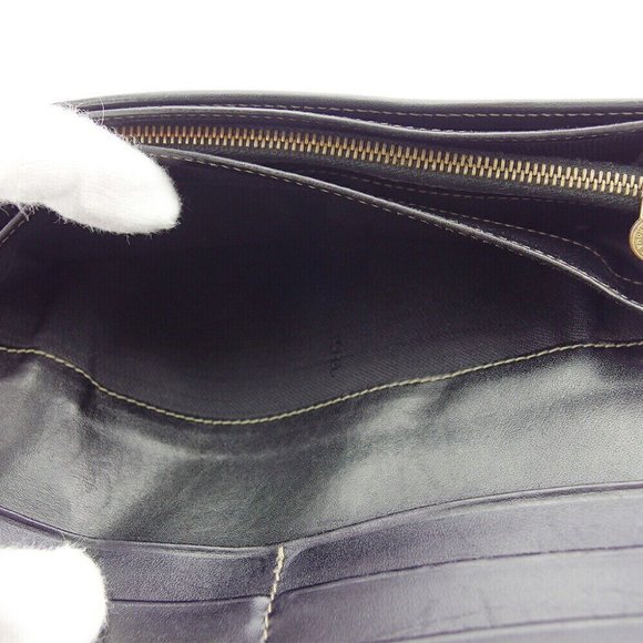 FENDI Long Wallet Pecan Beige PVC x Leather Authentic - Picture 4 of 4